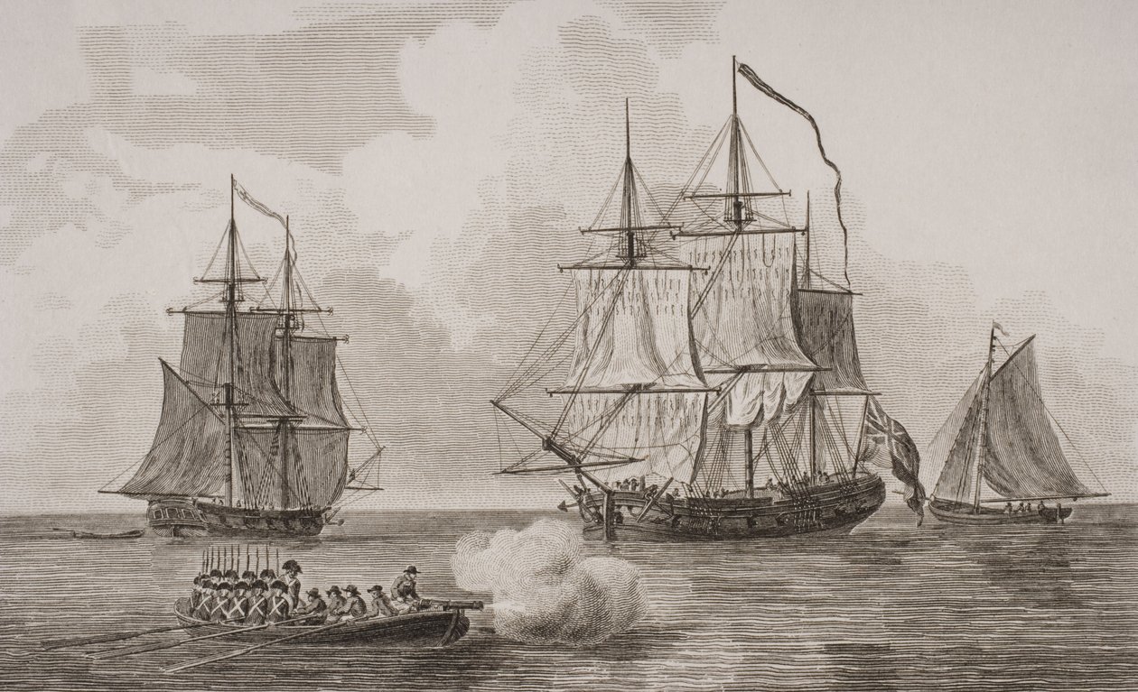 British Men of War, ryty przez Thomasa Miltona (1743-1827) 1820 autorstwa English School