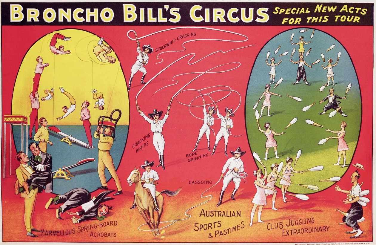 Cyrk Broncho Billa, Birmingham ok. 1890-1910 autorstwa English School