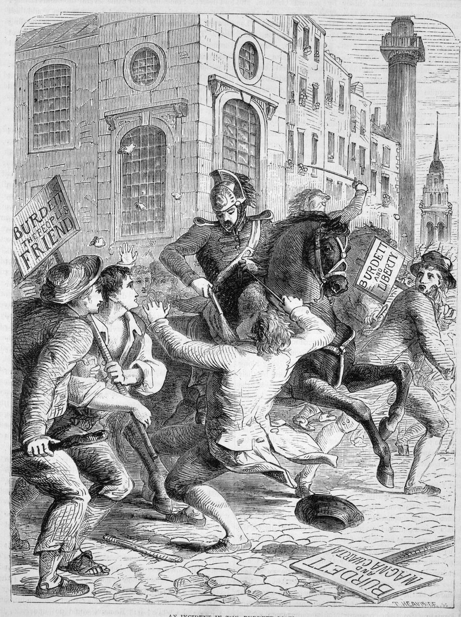 Zamieszki Burdetta, 1810 autorstwa English School