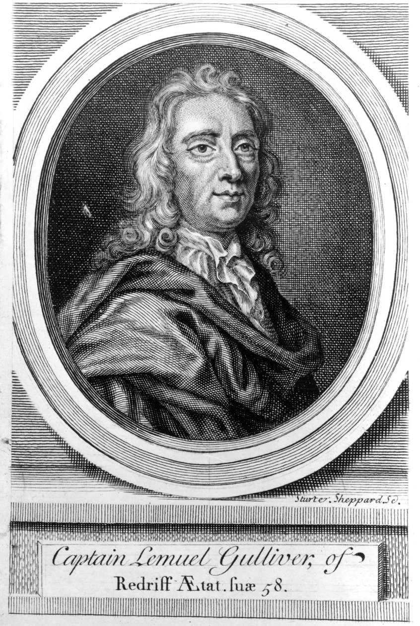 Kapitan Lemuel Gulliver, 1726 autorstwa English School