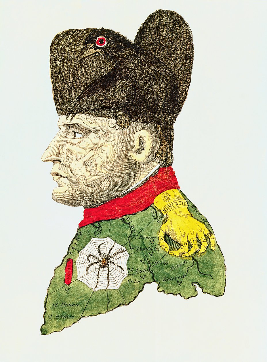 Karykatura Napoleona Bonaparte (1769-1821) (kolorystyka) autorstwa English School