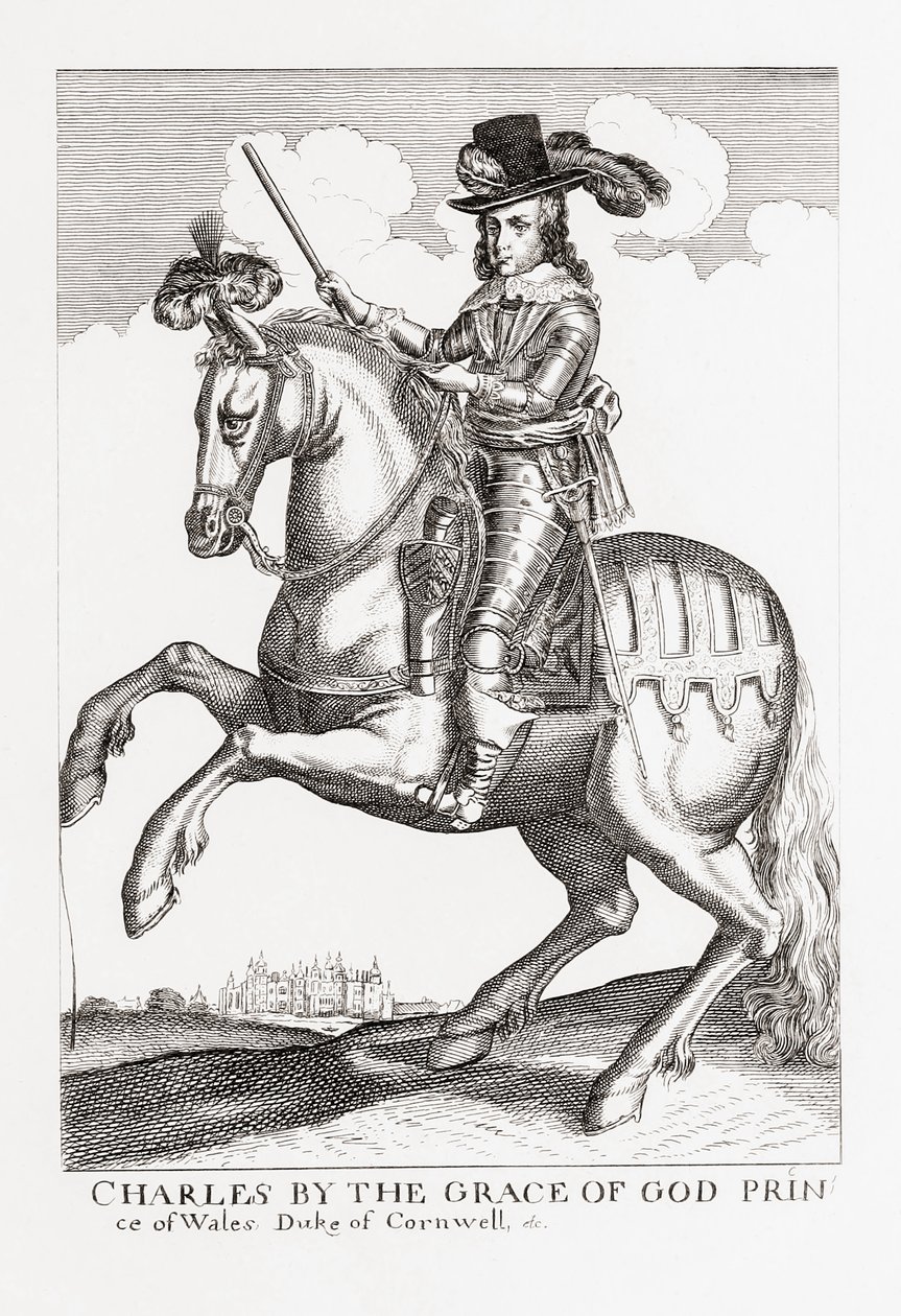 Karol I, król Anglii, Szkocji i Irlandii, 1600-1649, z Woodburns Gallery of Rare Portraits, wyd. 1816. autorstwa English School