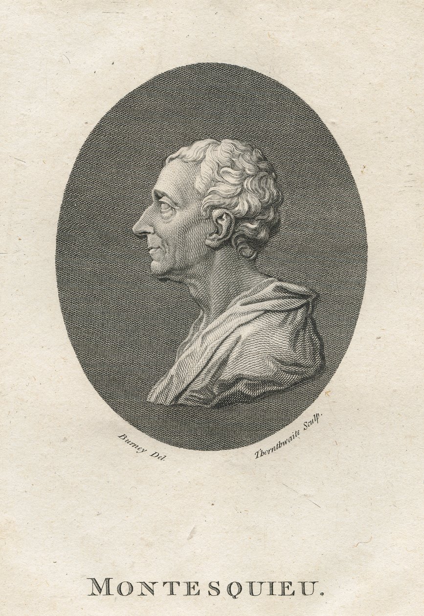 Charles Louis de Secondat, baron de Montesquieu (1689-1755) autorstwa English School