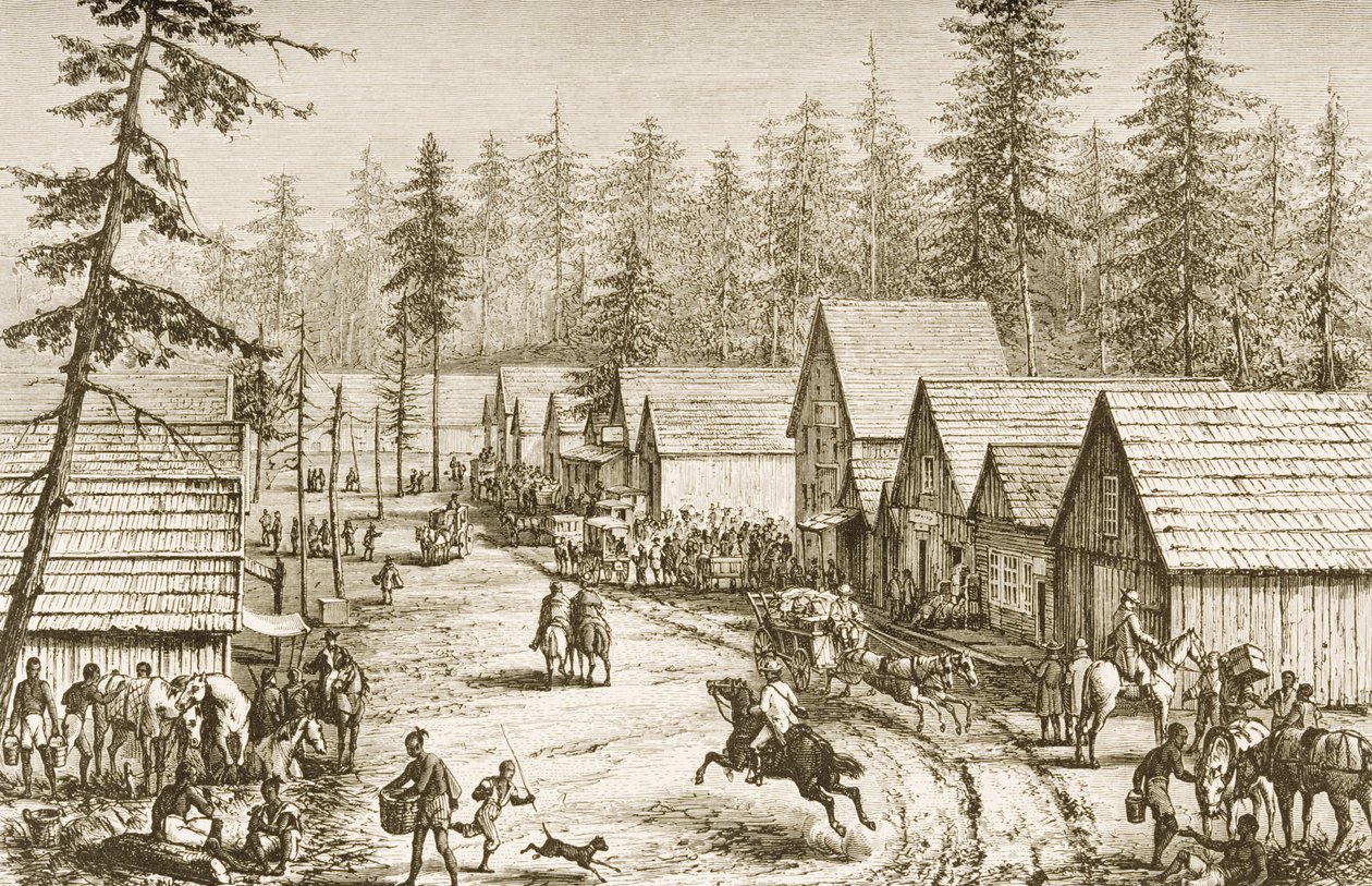 Stacja Cisco, Kalifornia, z „American Pictures”, wydanej przez The Religious Tract Society, 1876 r. autorstwa English School