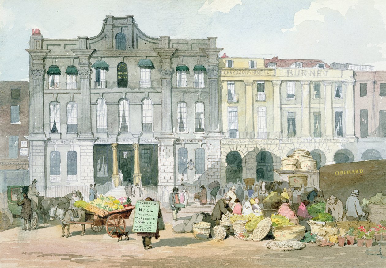 Targ w Covent Garden autorstwa English School
