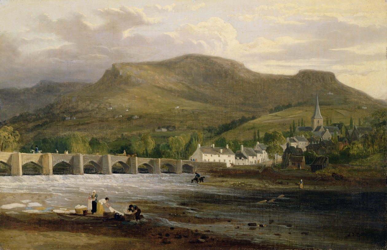 Crickhowell, Breconshire, ok. 1800 autorstwa English School