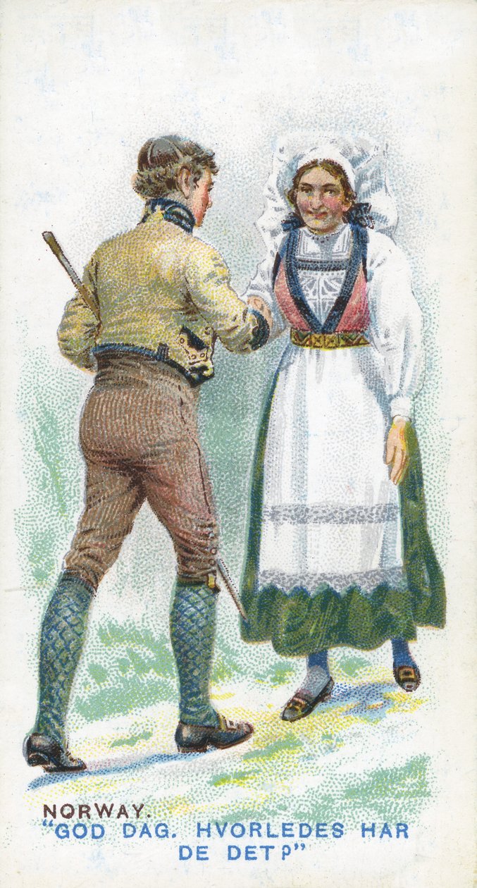 Zwyczajowe Pozdrowienie w Norwegii, 1907 autorstwa English School