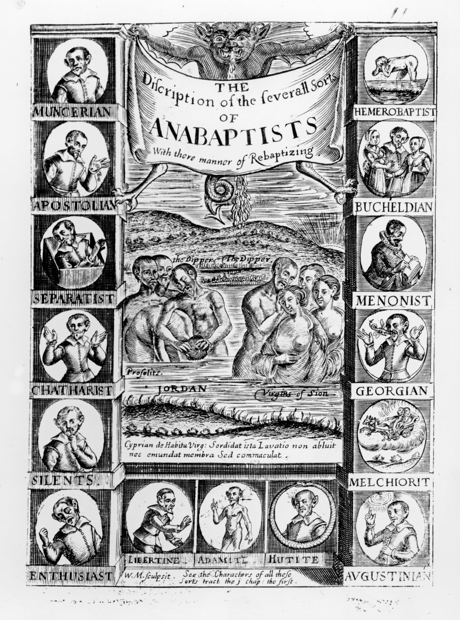 Opis kilku rodzajów anabaptystów, 1645 autorstwa English School