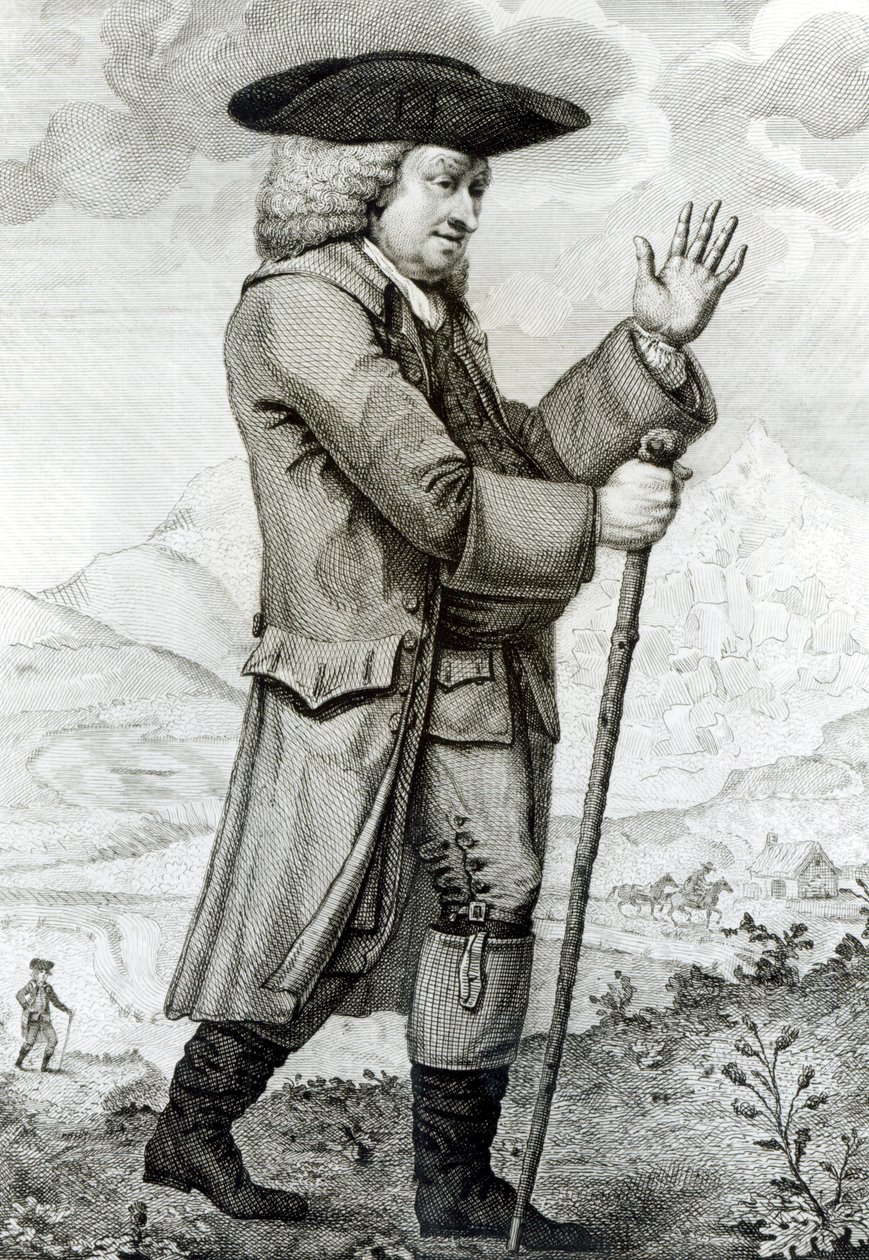 Dr Johnson w swojej podróżnej sukni, 1786 autorstwa English School