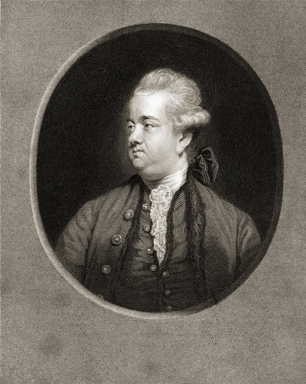 Edward Gibbon (1737-94) z „Galerii Portretów”, wydanej w 1833 r. autorstwa English School