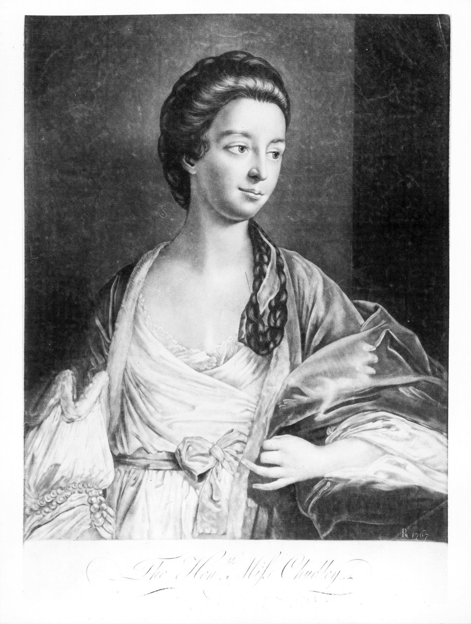 Elizabeth Chudleigh (1720-88) hrabina Bristolu i księżna Kingston autorstwa English School