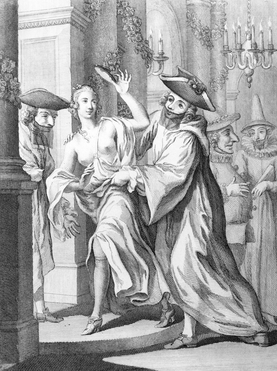 Elizabeth Chudleigh, hrabina Bristolu, przebrana za Ifigenię, ok. 1749 r. autorstwa English School