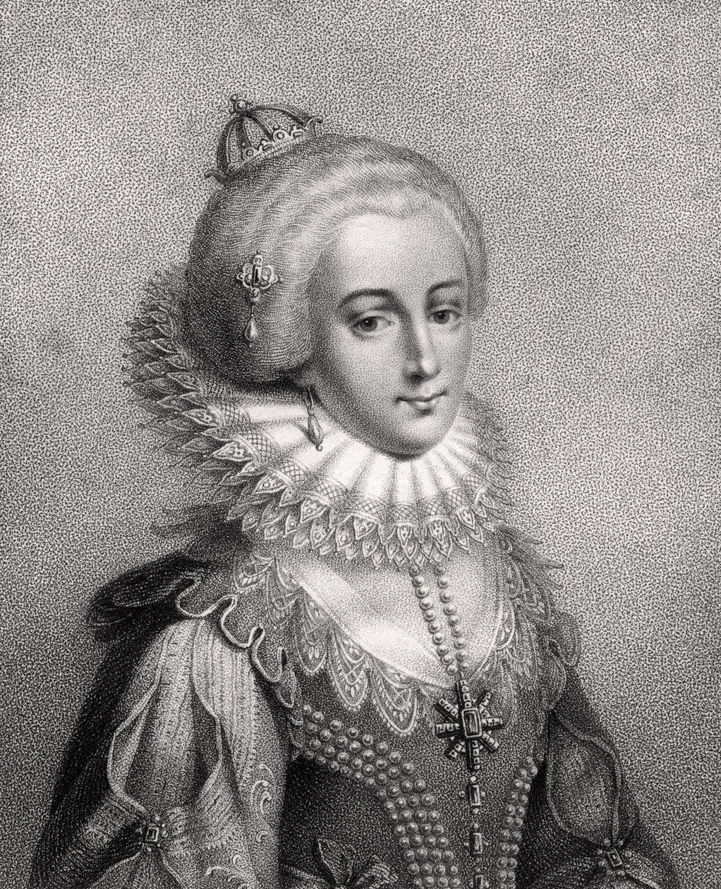 Elżbieta, królowa Czech, rytowana przez Bocqueta, z „Katalogu autorów królewskich i szlacheckich”, wydanego w 1806 r. autorstwa English School