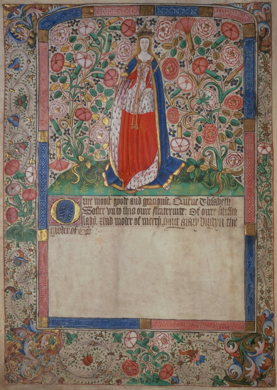 Elizabeth Woodville (ok. 1437-92) Królowa małżonka króla Anglii Edwarda IV (1442-83) (szczegóły patrz 125101) autorstwa English School