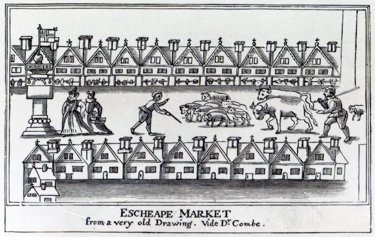 Escheape Market, według oryginalnego rysunku z ok. 1598 r. autorstwa English School