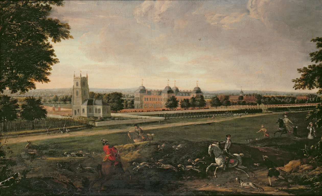 Euston Hall i Kościół autorstwa English School