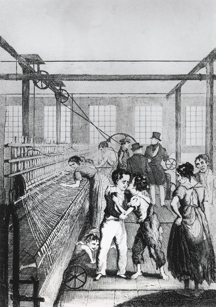 Factory Children, czyli miłość zwycięża strach!, ilustracja z książki „Michael Armstrong: Factory Boy” autorstwa Frances Trollope, opublikowanej w 1840 r. autorstwa English School