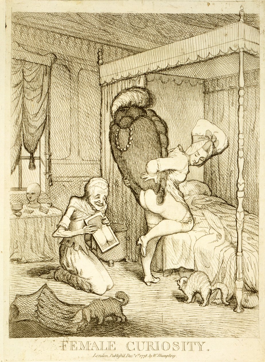 Kobieca ciekawość, 1778 autorstwa English School