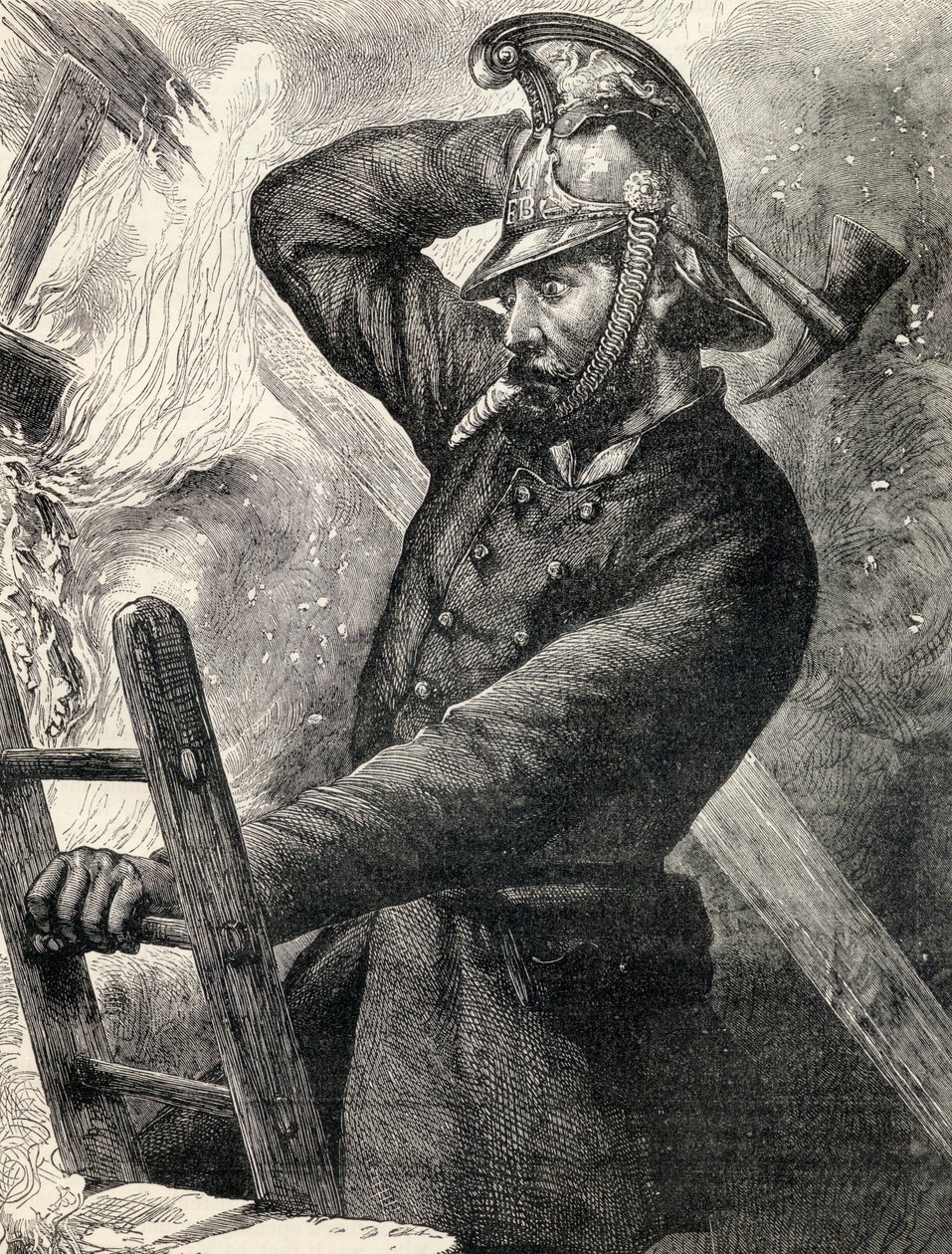 Strażak, ilustracja z "Our Own Magazine", wydanego przez Children