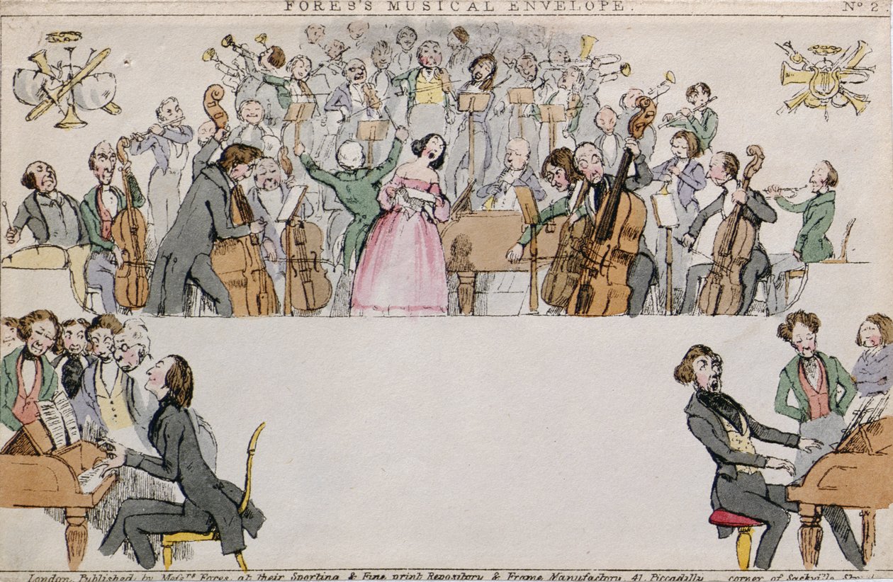 Foress Musical Envelope, wyd. przez panów Fores, c.1840 autorstwa English School