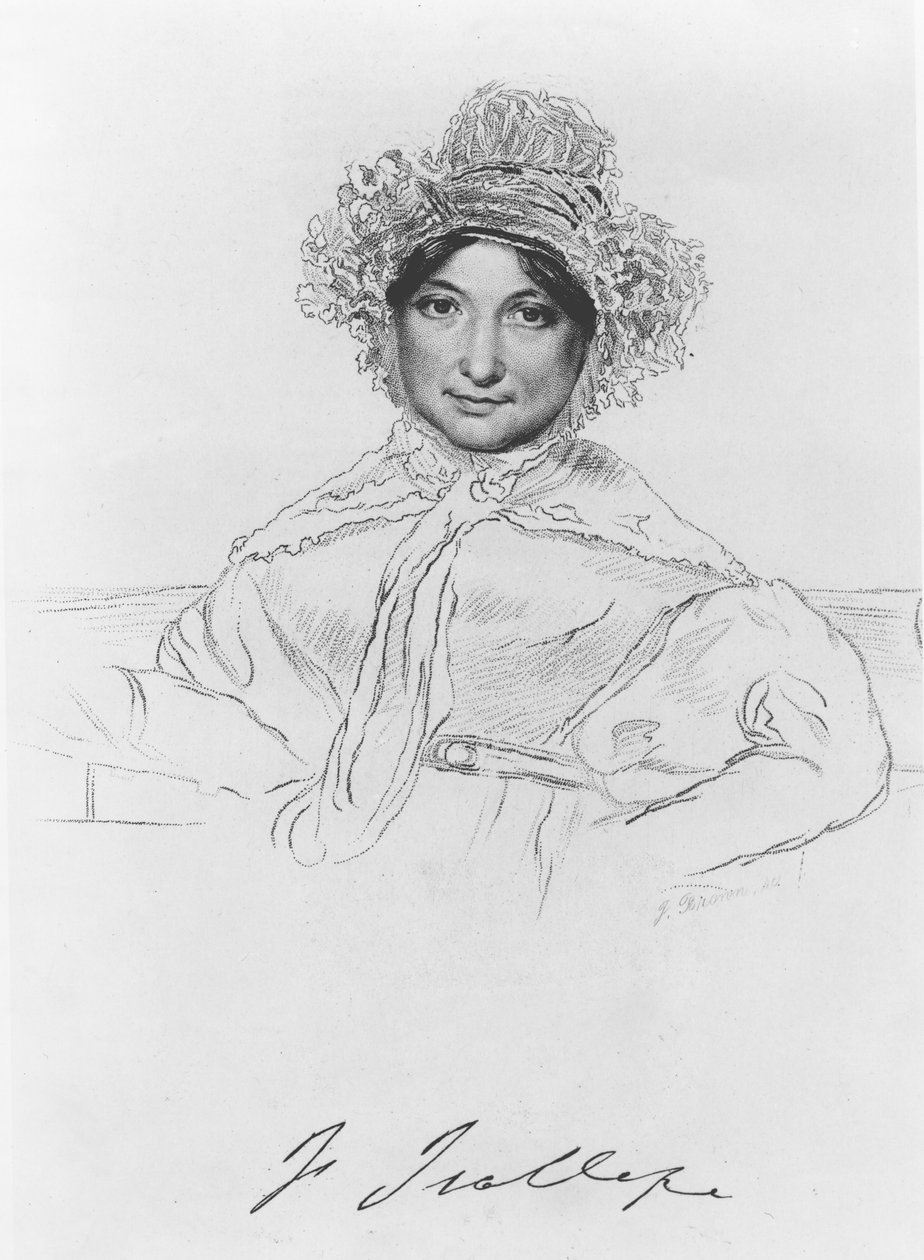 Frances Trollope (1780-1863) grawerowane przez F. Brown autorstwa English School