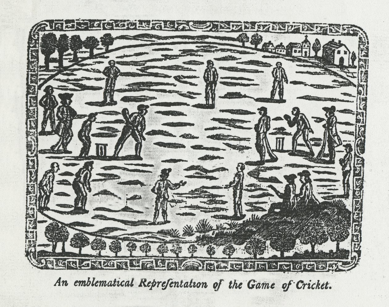Gra w krykieta, 1774 autorstwa English School
