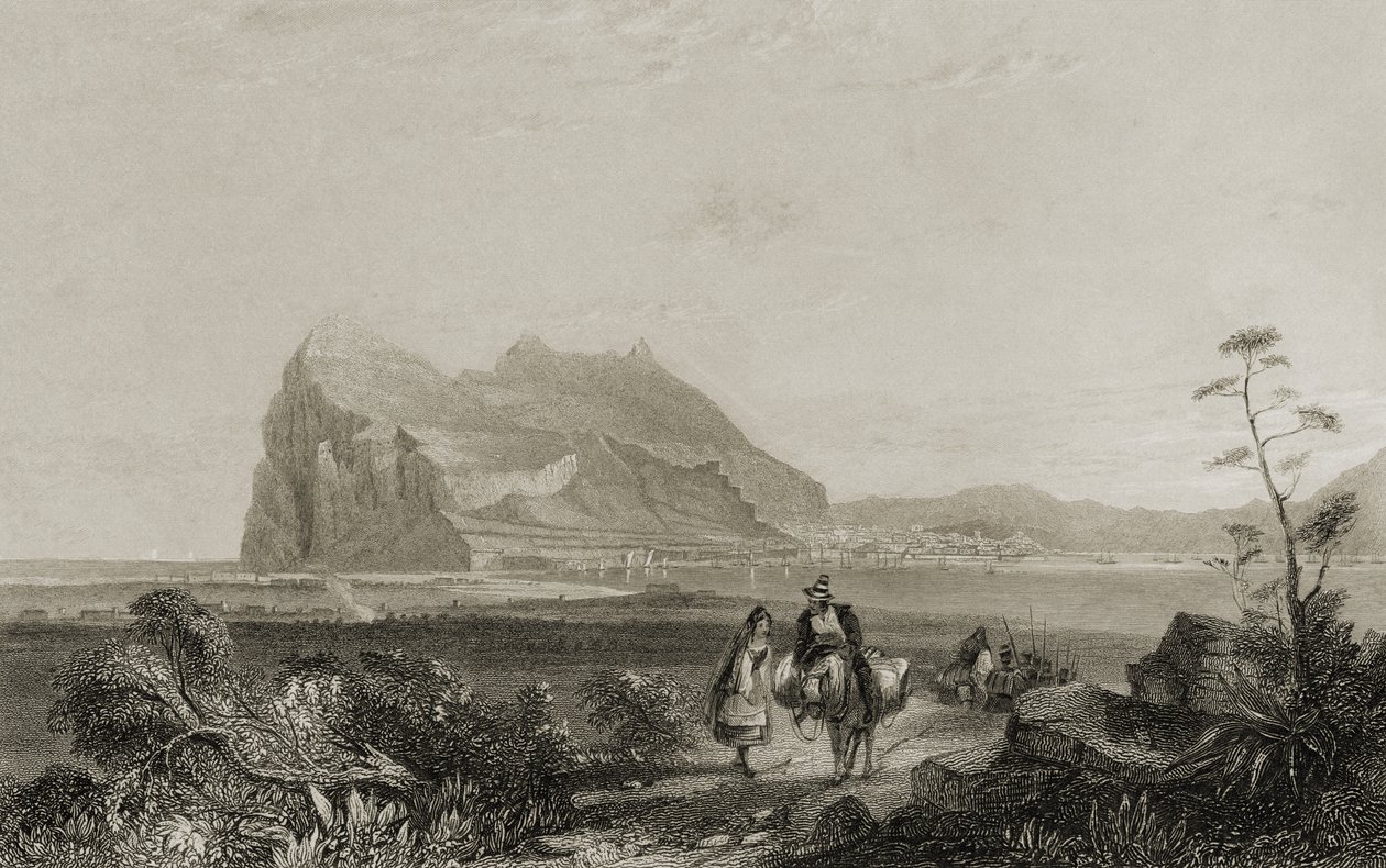 Gibraltar z Dolnej Wieży Sygnałowej autorstwa English School