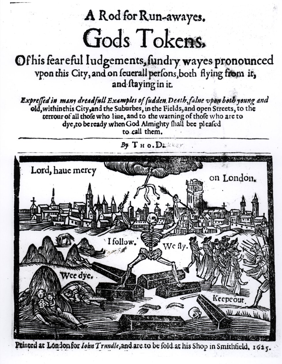Boskie żetony, kij na uciekinierów, 1625 autorstwa English School
