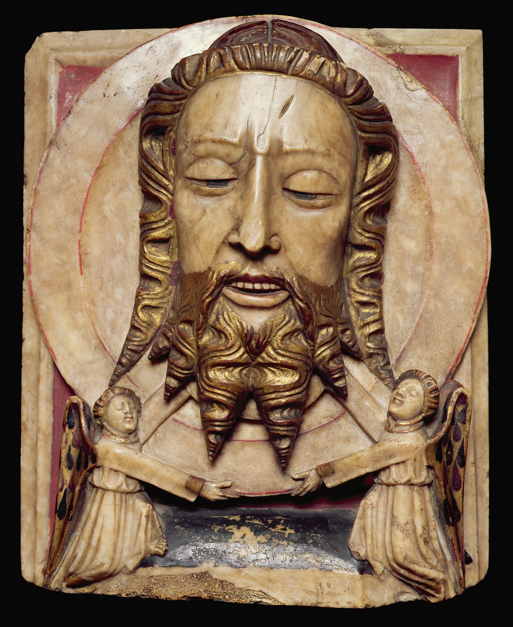 Głowa Jana Chrzciciela na talerzu, Nottingham, ok. 1450-1500 (alabaster) autorstwa English School