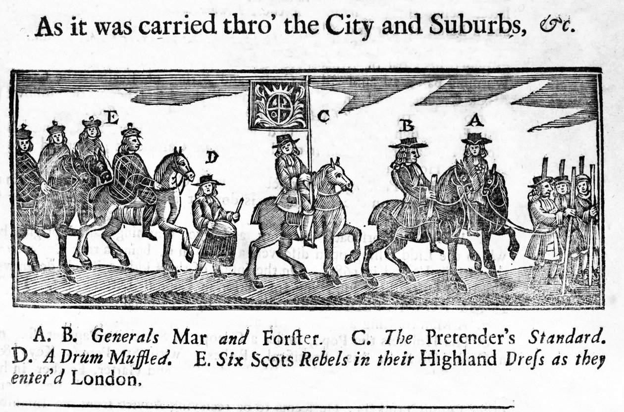 Ilustracja z broszury „Opis całej procesji”, wydanej w 1717 r. autorstwa English School