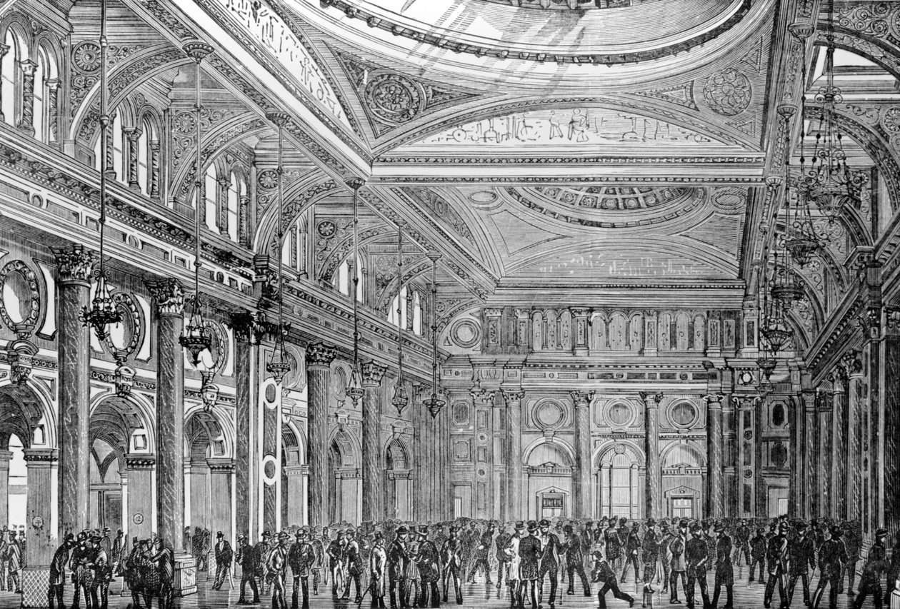 Wnętrze Royal Exchange, Manchester autorstwa English School