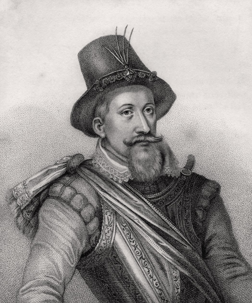 Jakub I z Anglii, rytowany przez Bocqueta, z „Katalogu autorów królewskich i szlachetnych”, opublikowany 1806 autorstwa English School