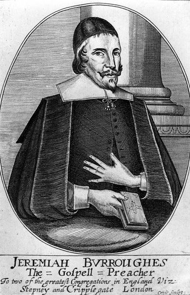 Jeremiah Burroughes (1599-1646), ryty przez Cross autorstwa English School