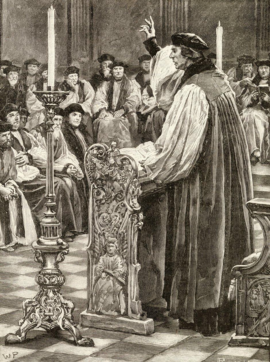 Jan Colet (1467-1519) głosi kazania autorstwa English School