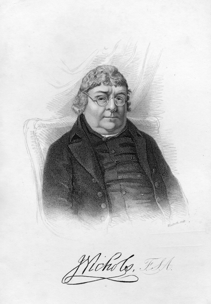 John Nichols, grawerowane przez Woolnotha autorstwa English School