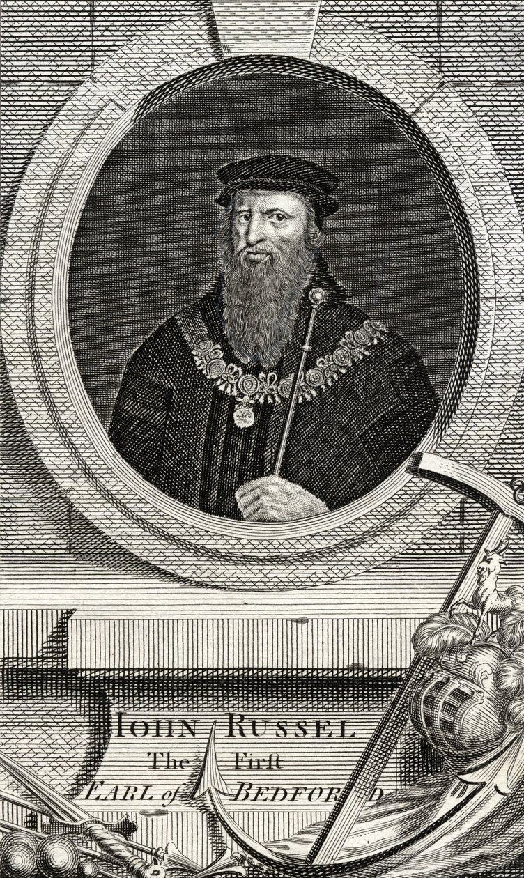 John Russell (1485-1555) 1. hrabia Bedford, z „Galerii portretów”, opublikowana w 1833 r. autorstwa English School