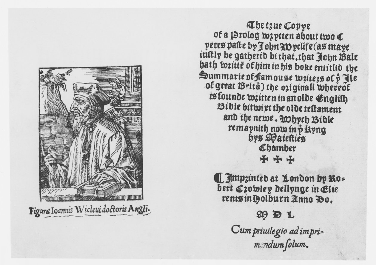 Jan Wiklif (1328-84) 1548 autorstwa English School