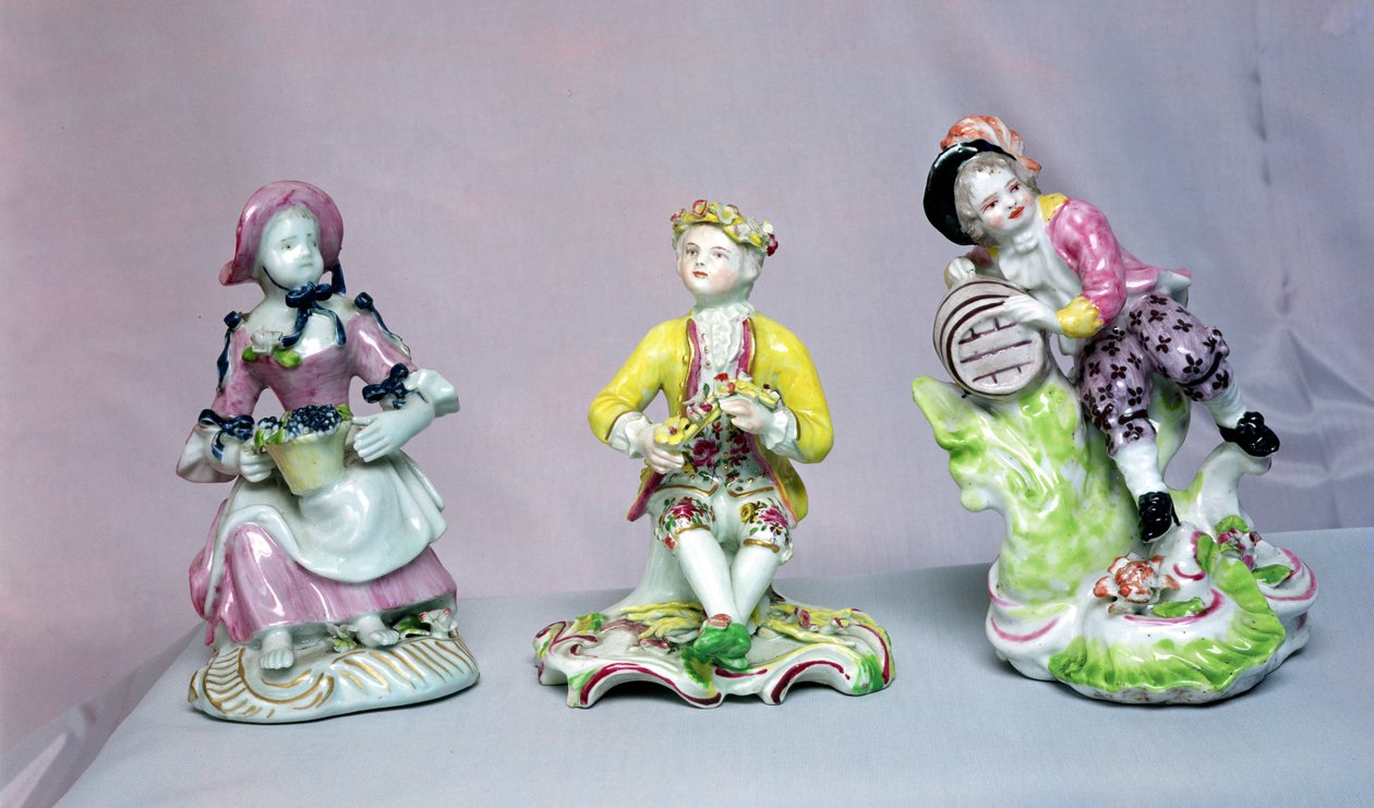 Figurki Longton Hall, ok. 1755 (porcelana) autorstwa English School