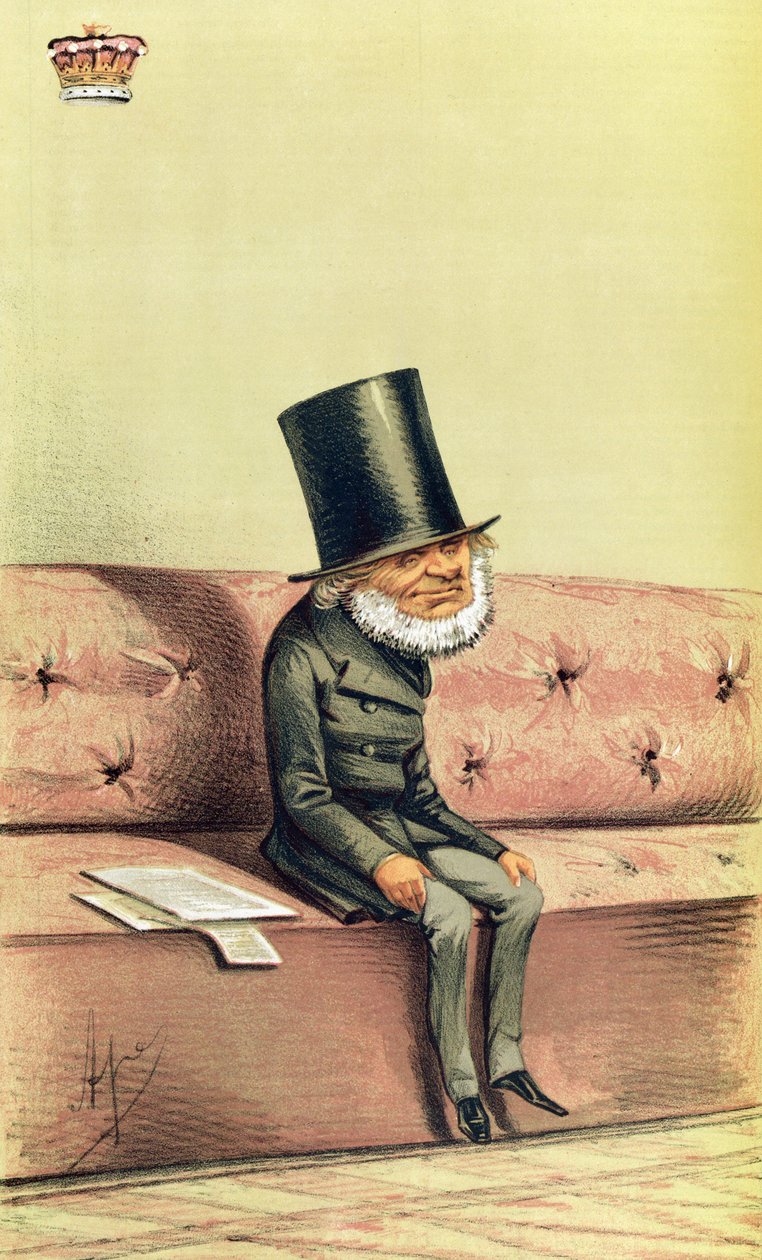 Karykatura Lorda Johna Russella (1792-1878) z Vanity Fair, 1869 autorstwa English School
