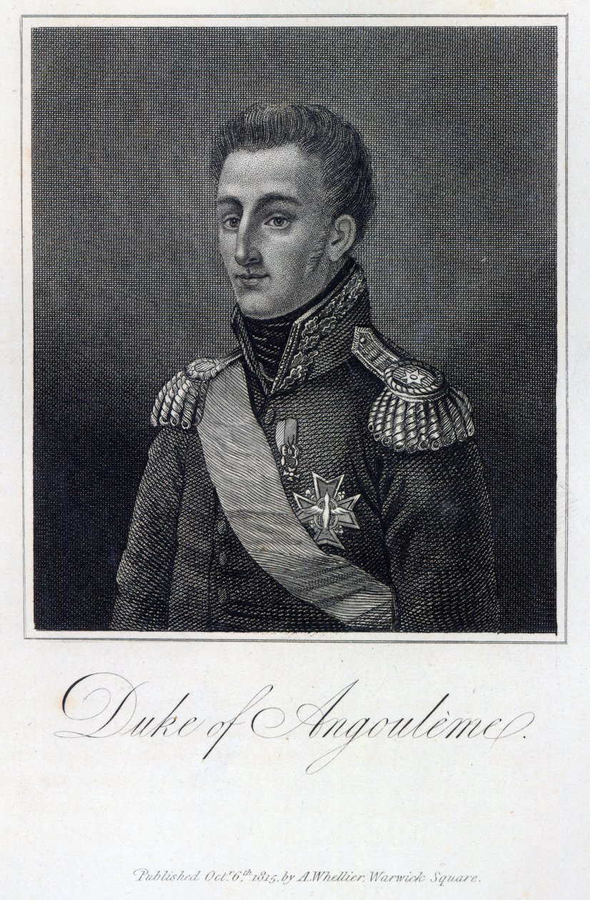 Louis-Antoine de Bourbon (1775-1844) książę Angouleme autorstwa English School