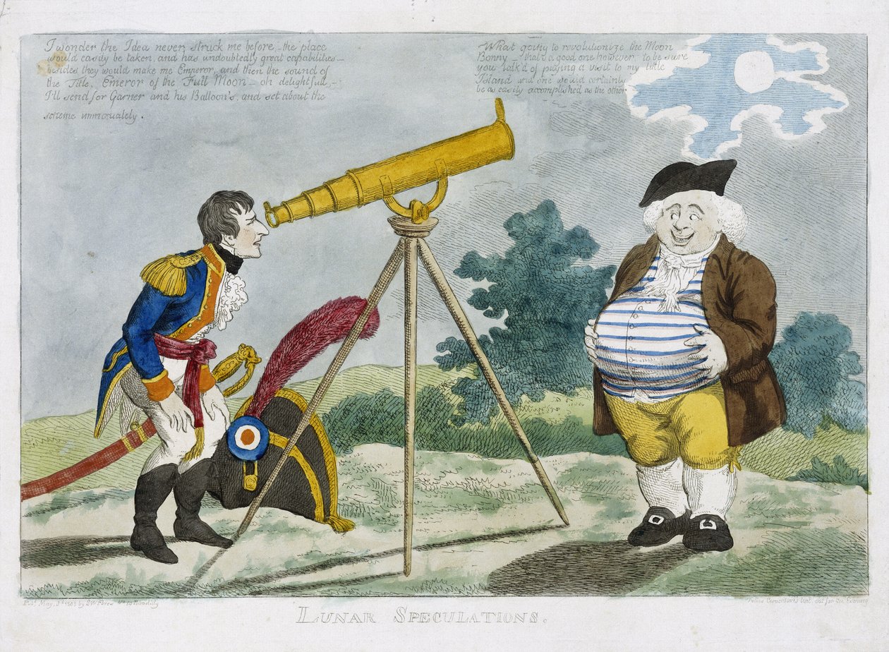 Spekulacje księżycowe, 1803 r autorstwa English School