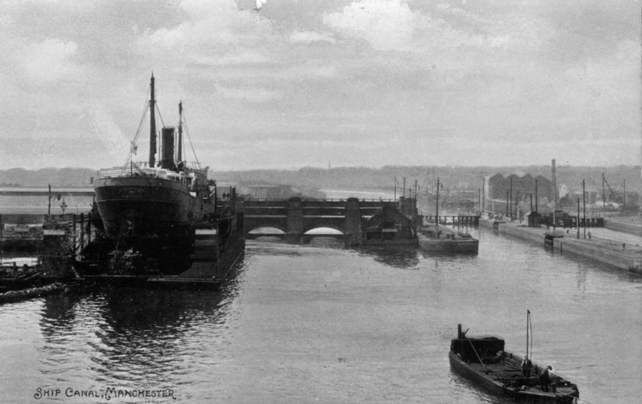 Kanał Manchester Ship, c.1910 autorstwa English School