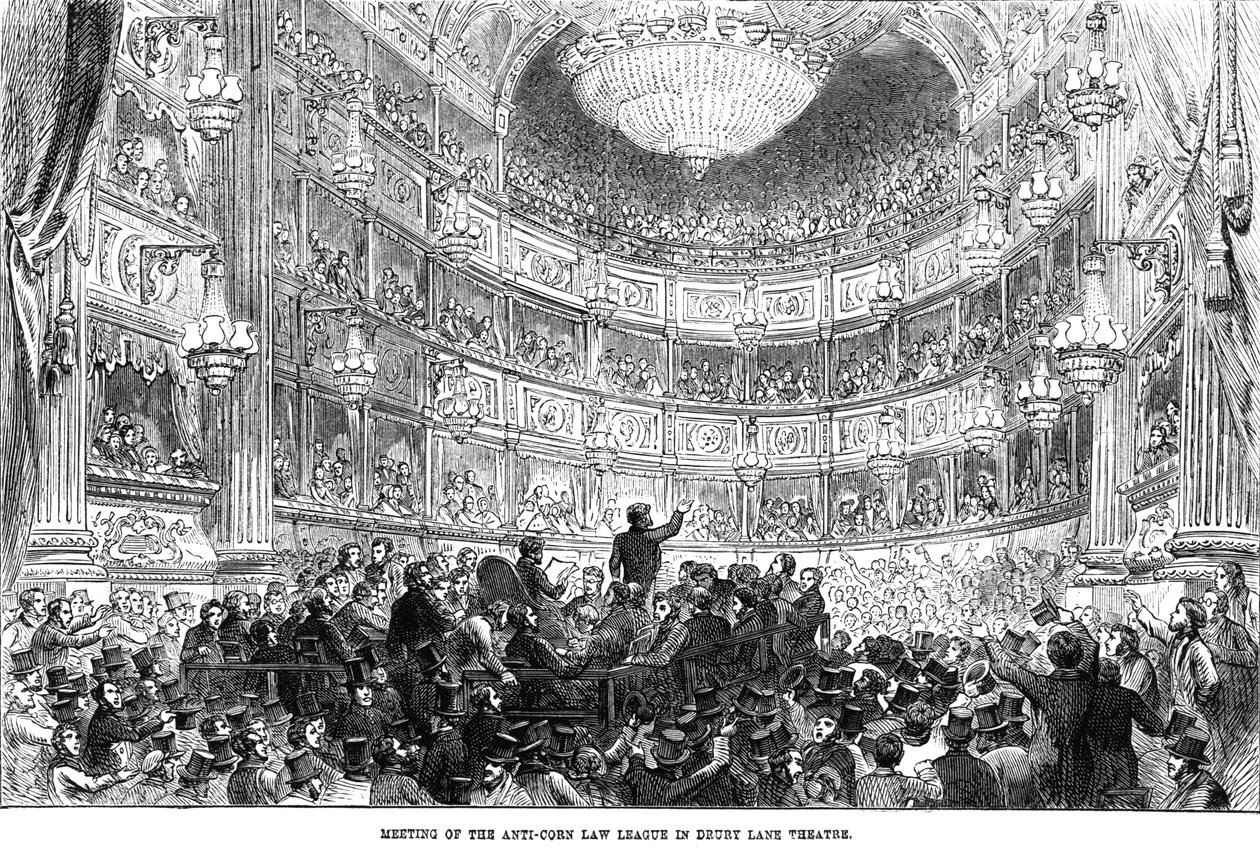 Spotkanie Ligi Anty-Zbożowej w Teatrze Drury Lane autorstwa English School