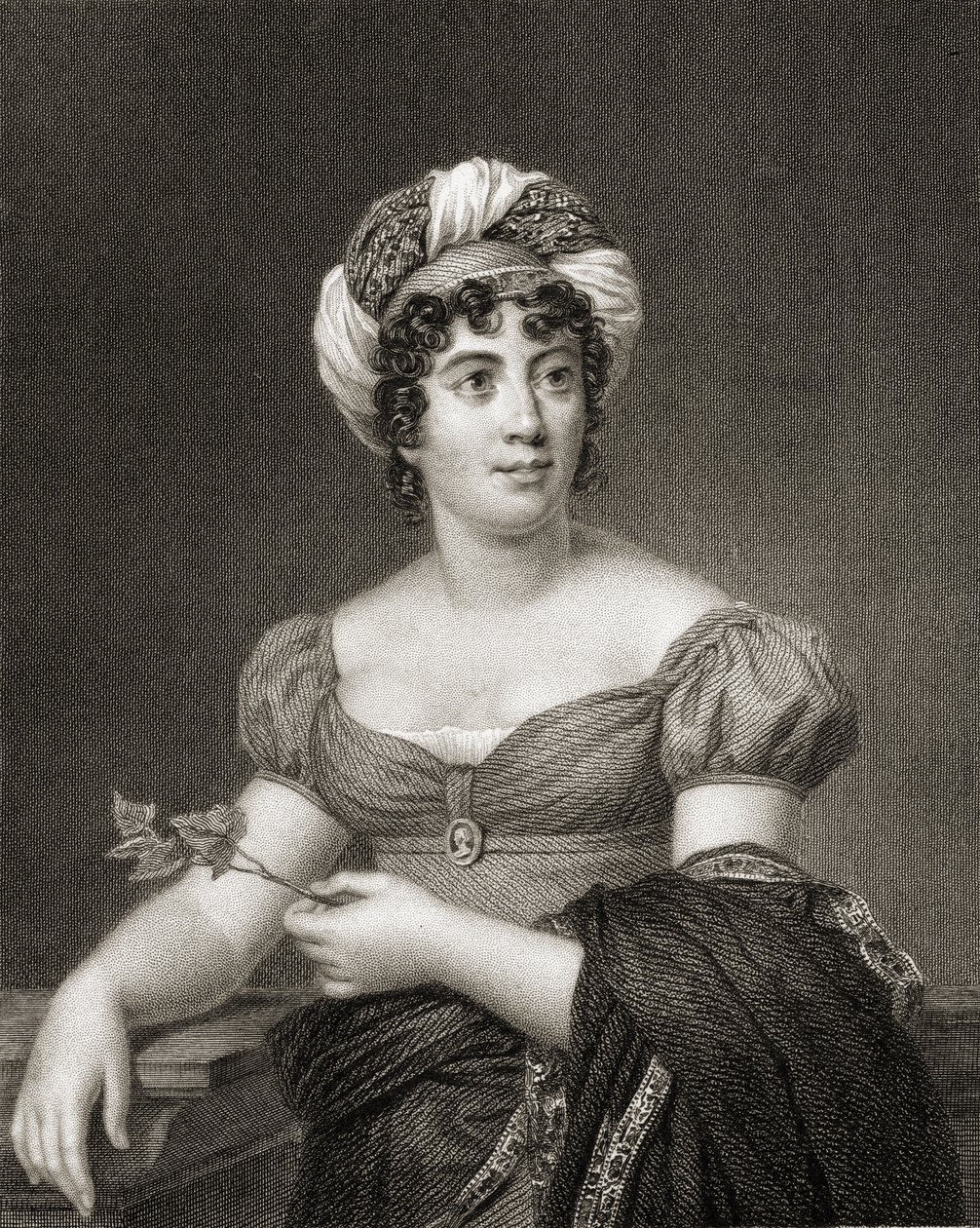 Mme de Stael, iš „Portretų galerijos“, išleistos 1833 m. poli autorstwa English School