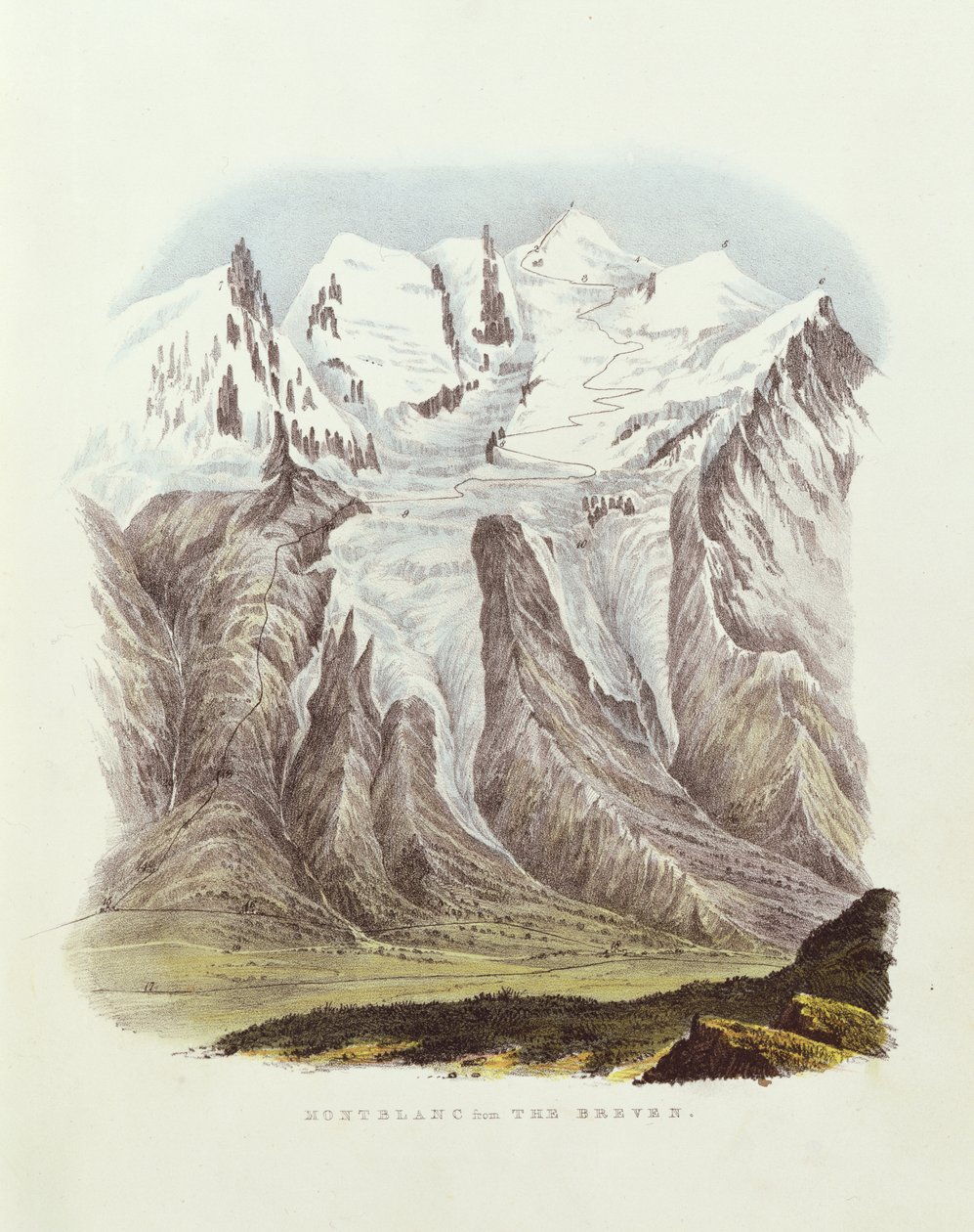 Mont Blanc z Brevin autorstwa English School