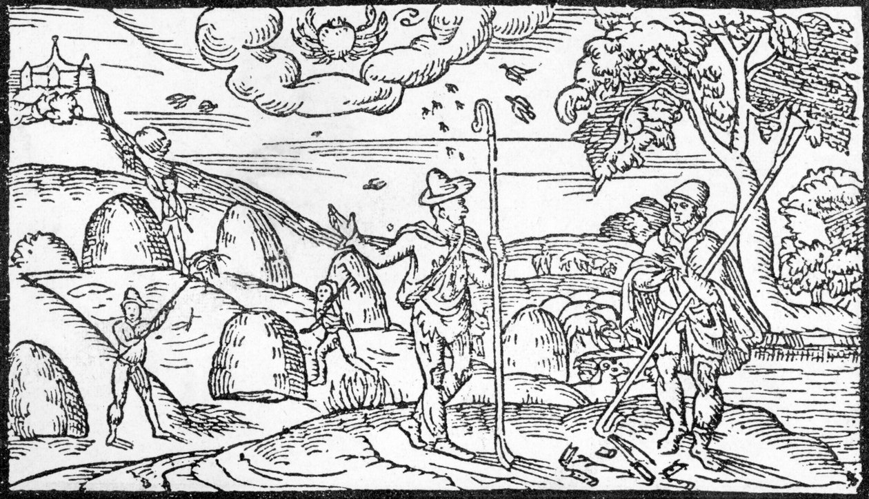 Miesiąc czerwiec, z „Kalendarz pasterzy” Edmunda Spensera (1552-99), faksymile oryginału opublikowanego w 1579 r. autorstwa English School