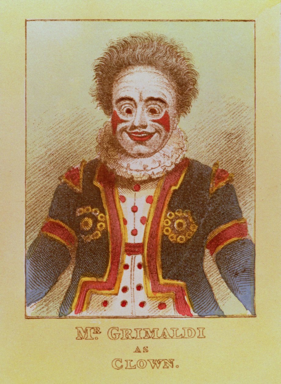Pan Grimaldi jako Clown autorstwa English School