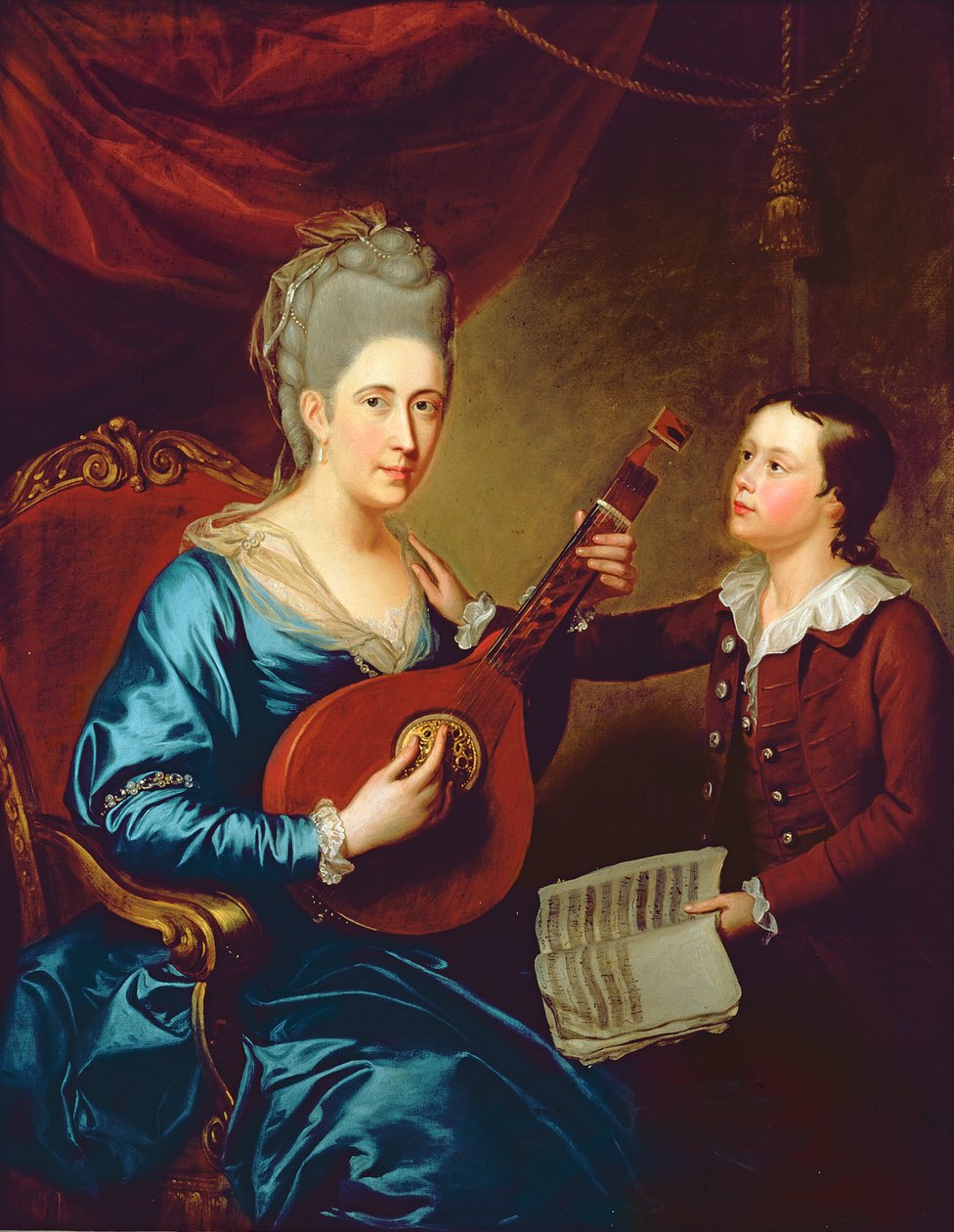 Pani Joseph Bird z synem, ok. 1760 autorstwa English School