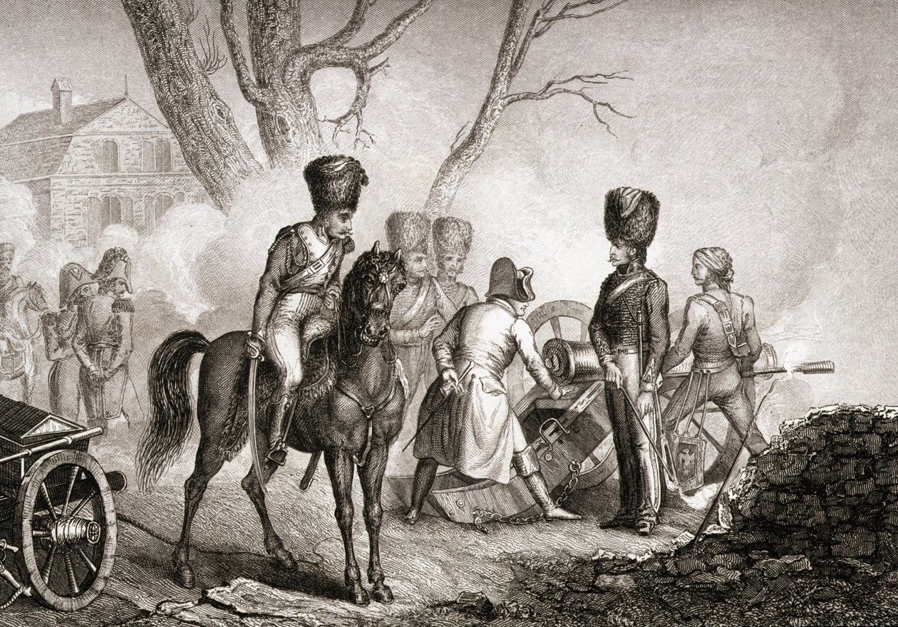 Napoleona (1769-1821) w Montereau-sur-Yonne 18 lutego 1814 r. autorstwa English School