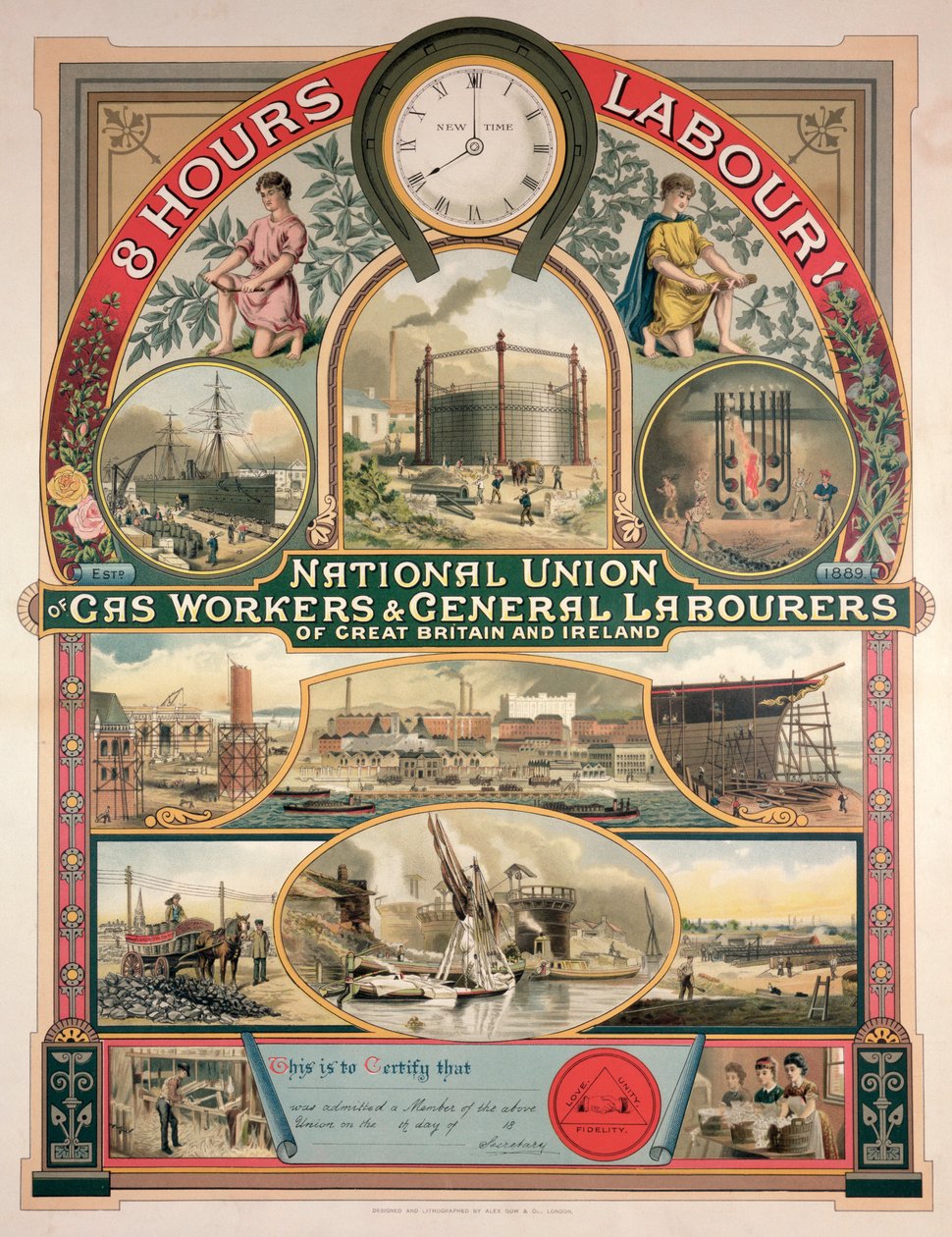 Związek Narodowy, Gazownik i Robotnicy Generalni, 1889 autorstwa English School